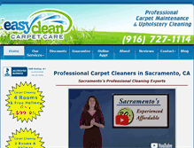 Tablet Screenshot of easycleancarpetcare.com